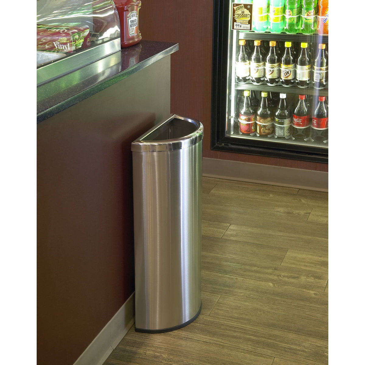 8 Gallon Stainless Steel Trash Can L95184