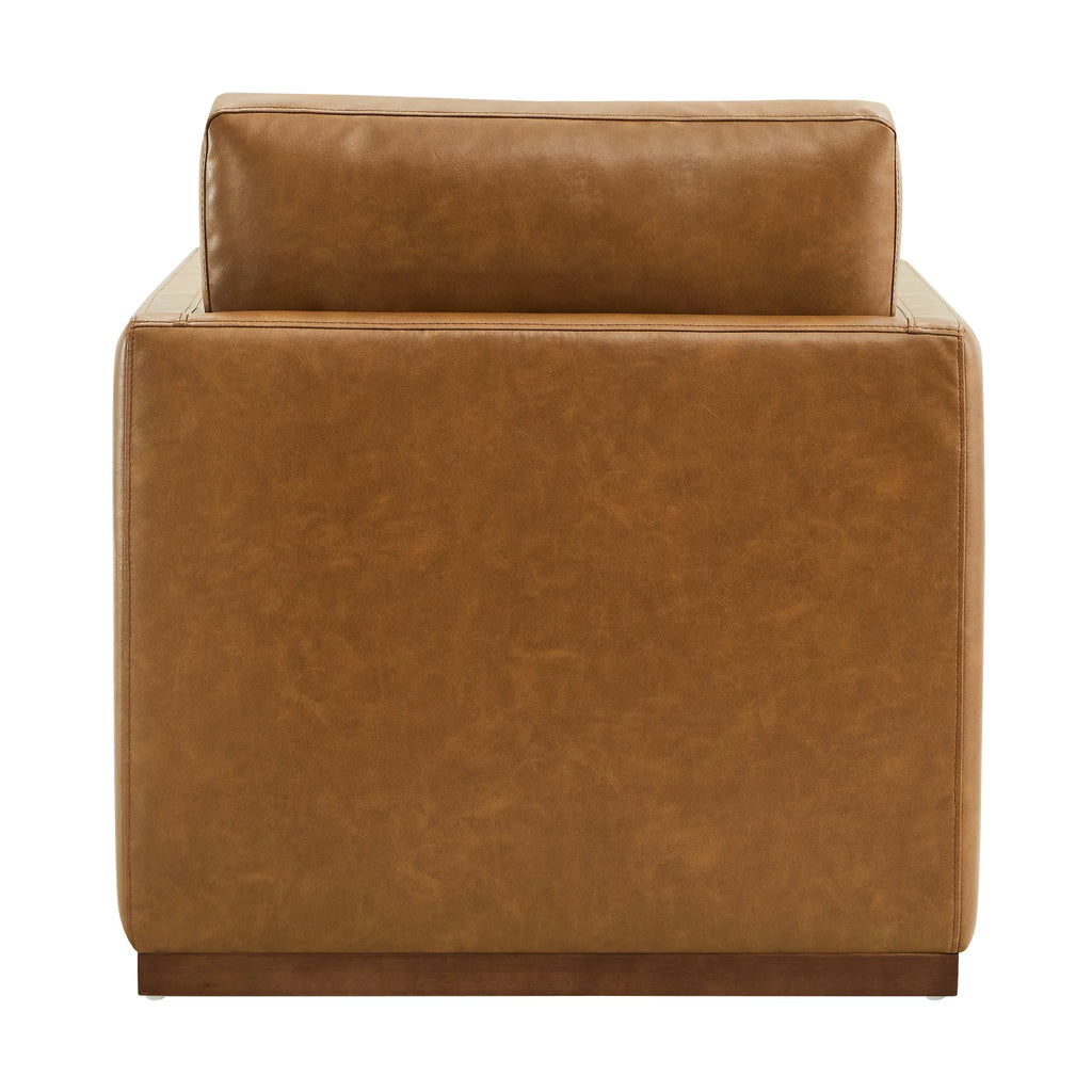 Swivel Faux Leather Accent Chair L900