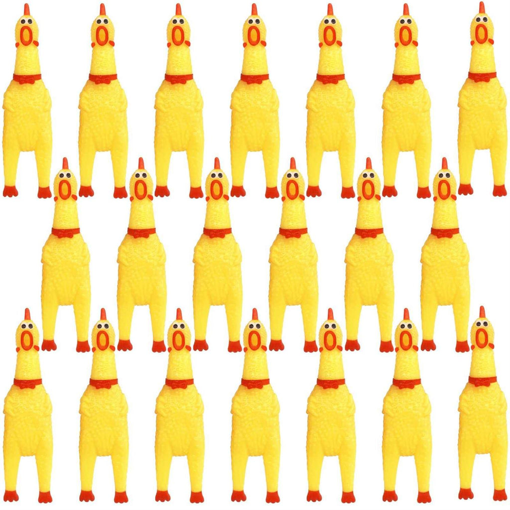 Yellow Rubber Chicken Dog Toys D1630