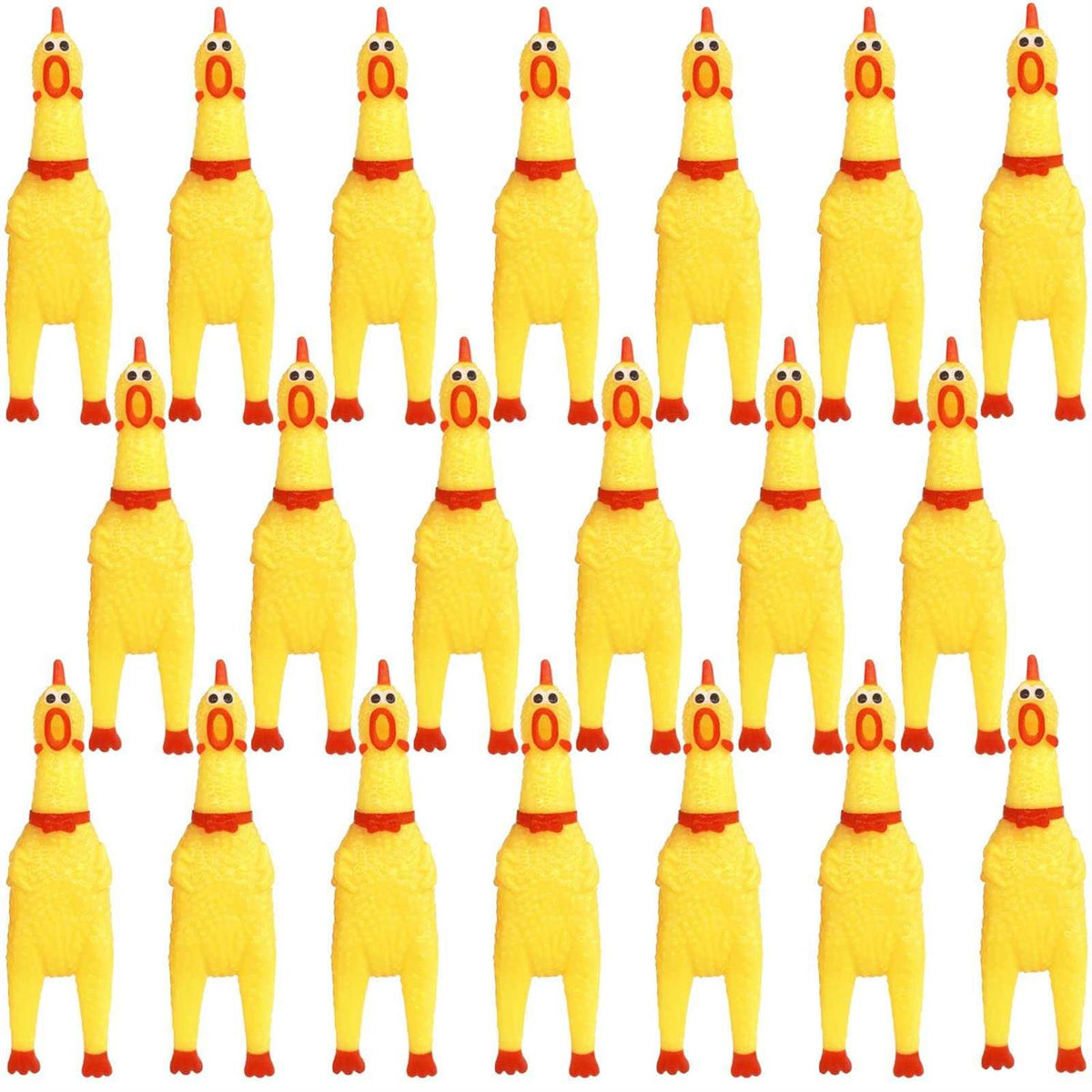 Yellow Rubber Chicken Dog Toys D1630
