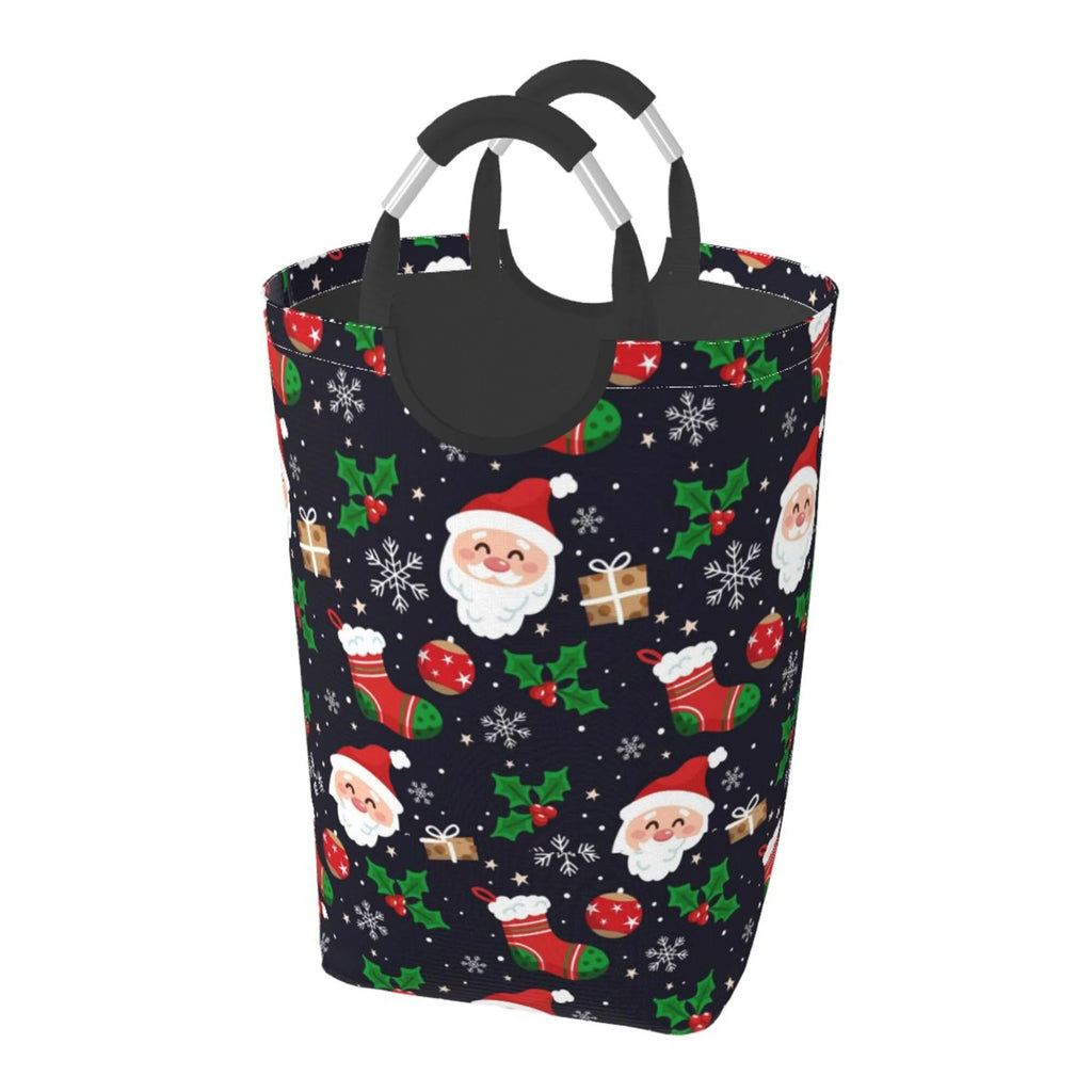 Snowflake Rectangular Collapsible Laundry Basket with Handles Q536