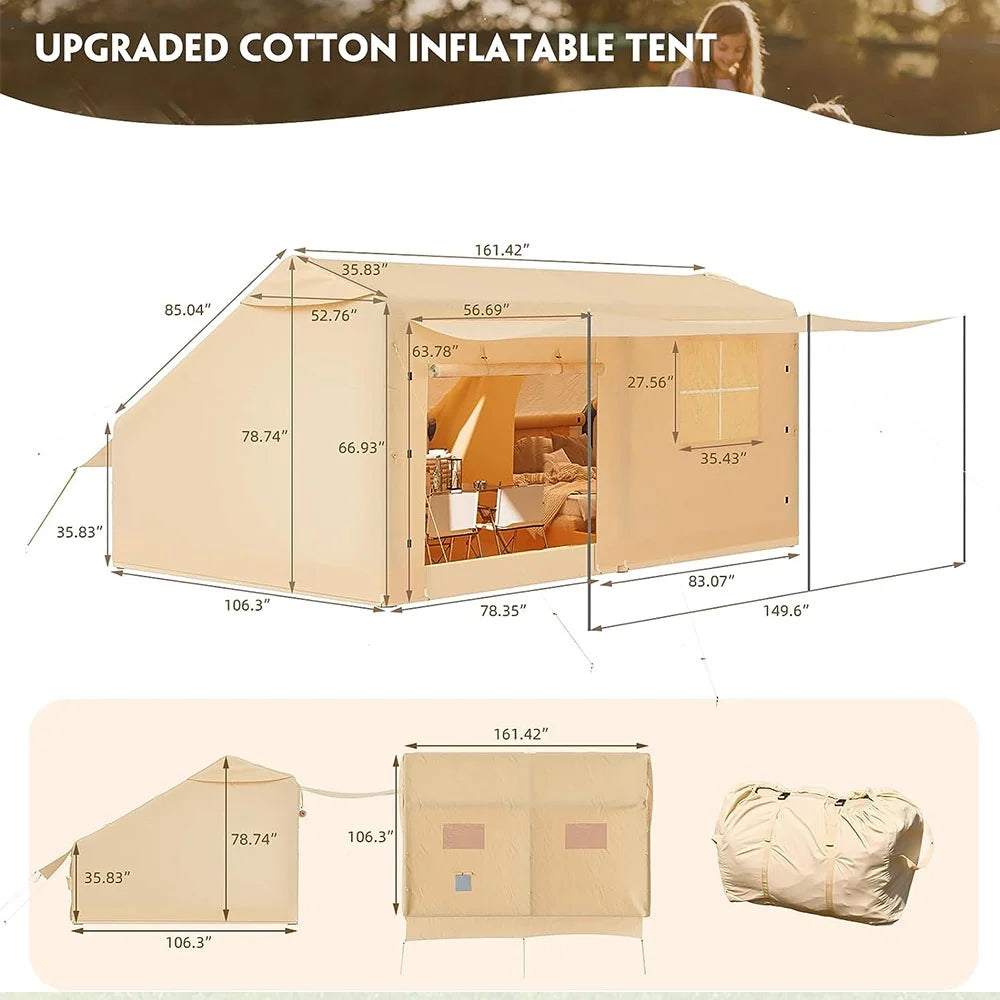 Extra Large Inflatable Camping Tent with Pump X788175