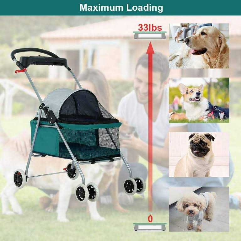 Teal Folding Pet Stroller X2345