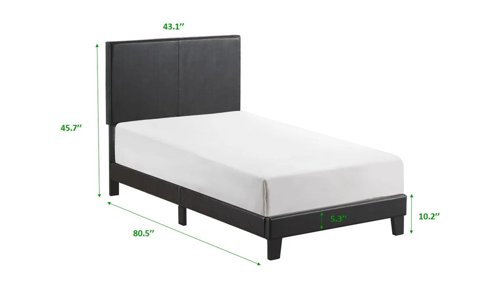 Black Queen Platform Bed L8248