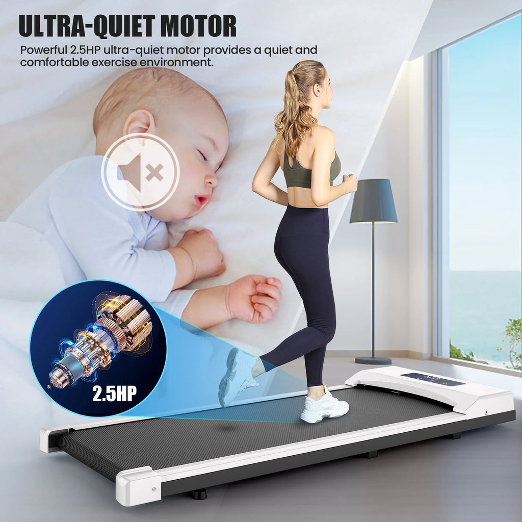 2.5Hp Portable Walking Pad with LED Display and Remote Control L8632