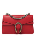 Red Pebbled Calfskin Small Shoulder Bag S278