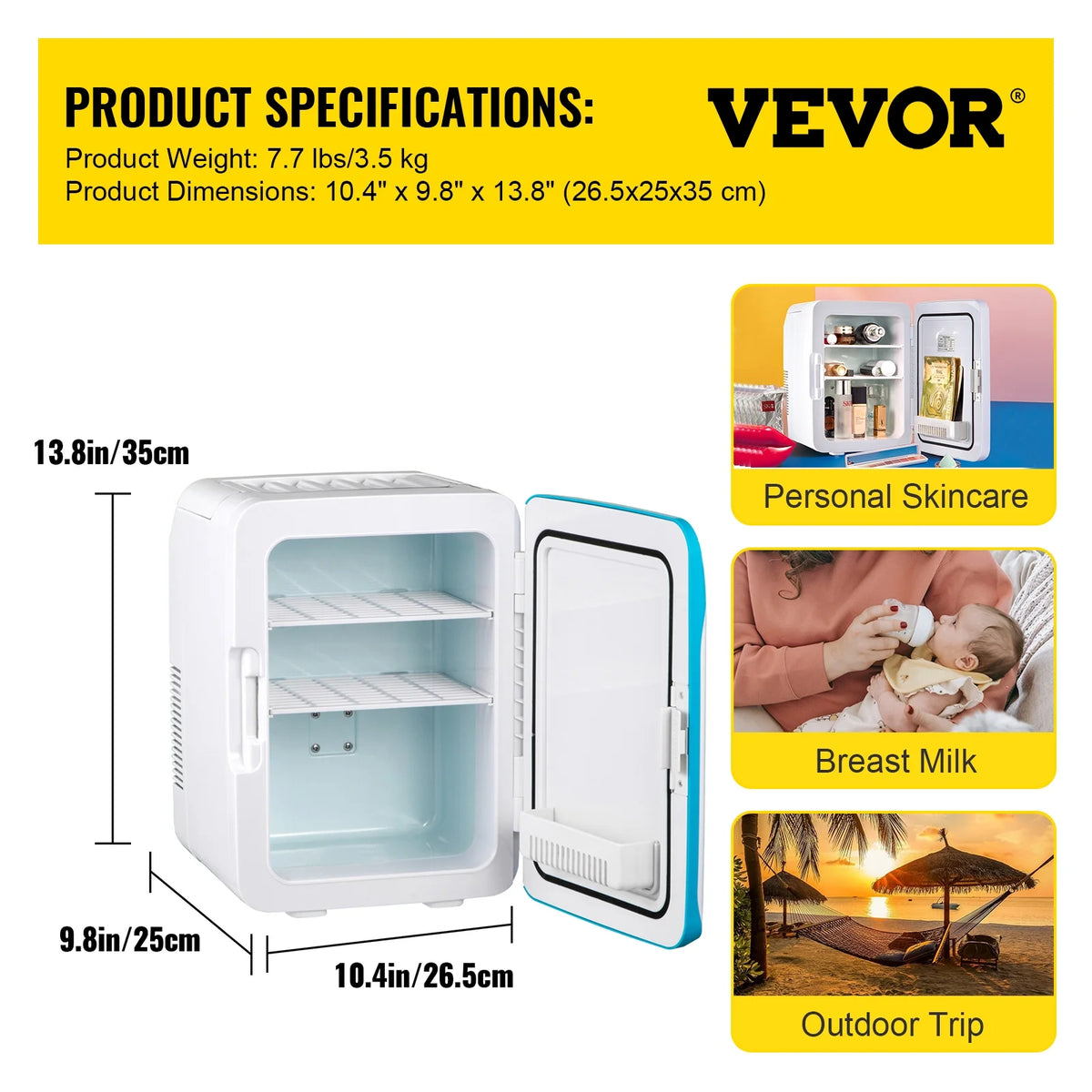 10 Liter Portable Cooler Warmer Mini Fridge Z929