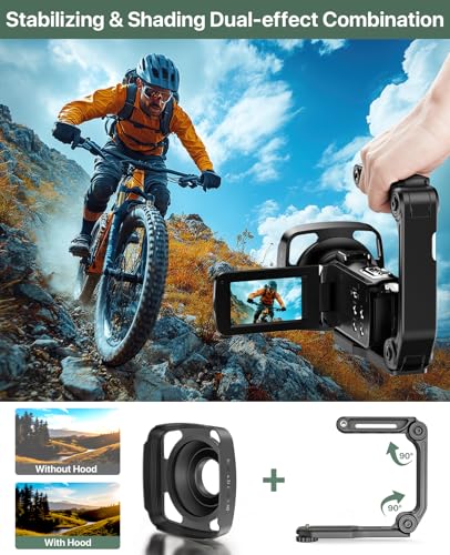 4K Video Camera Camcorder 64MP 18X Digital Zoom 3.0" IPS Screen IR Night Vision T9697