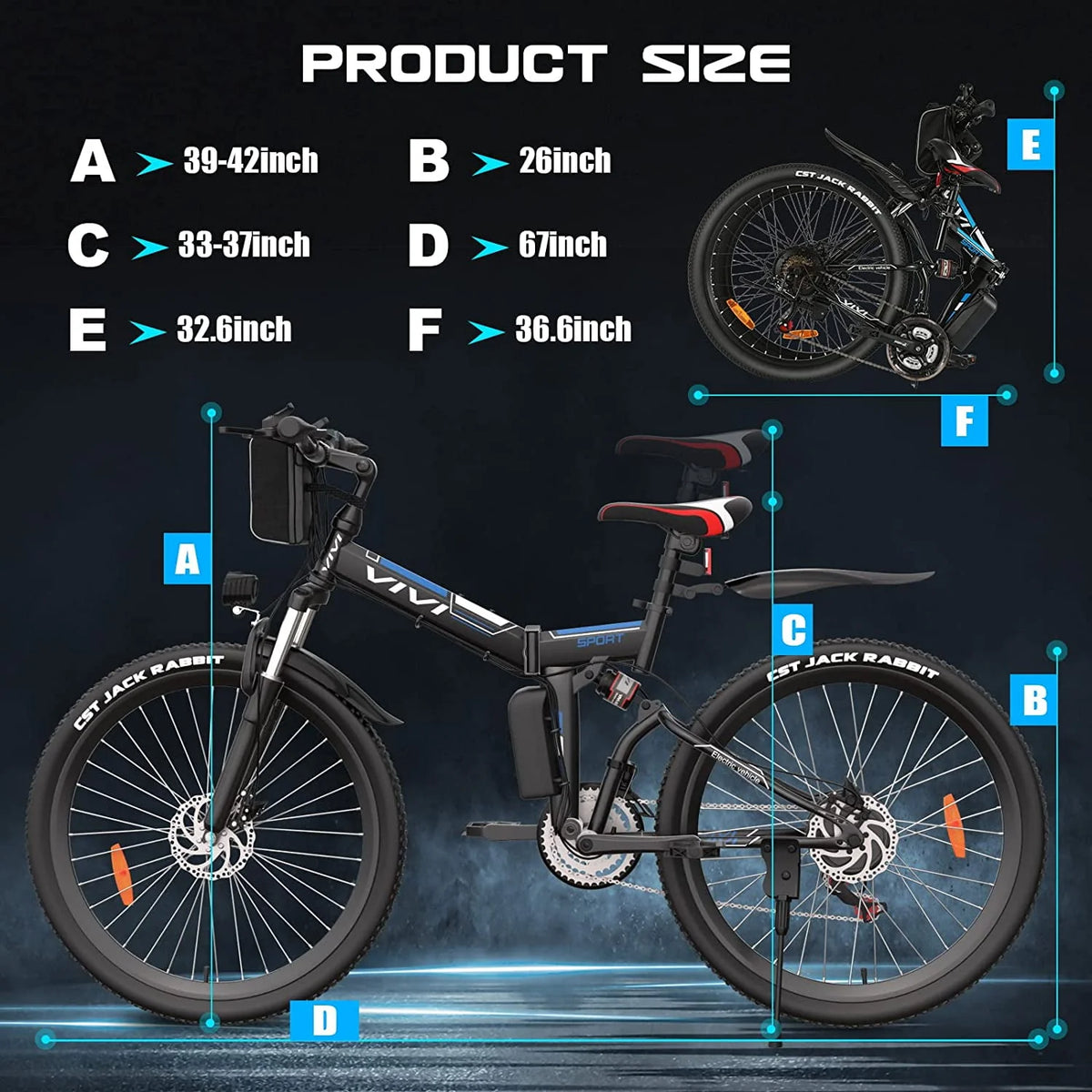 Folding Electric Bike 500W 26 Y35393