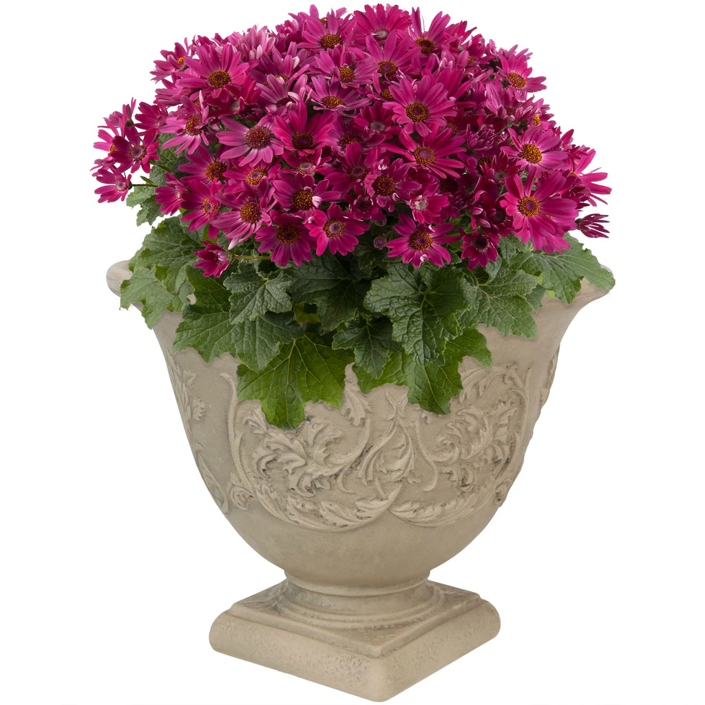 Beige 16" Double-Walled Weather-Resistant Planter K589