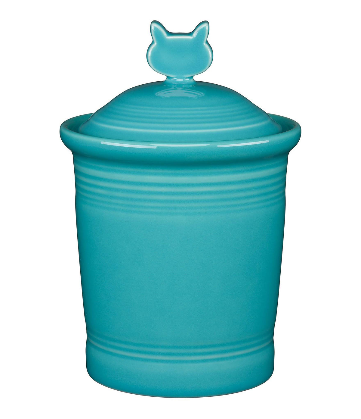 Cat Treat Jar Turquoise Blue U894586