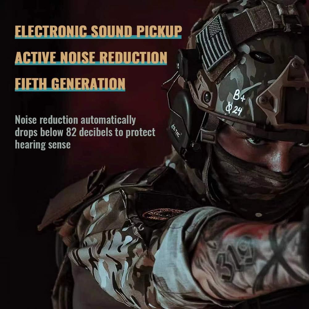 Tactical Headset with Rotatable Adapter and Push-to-Talk I461285