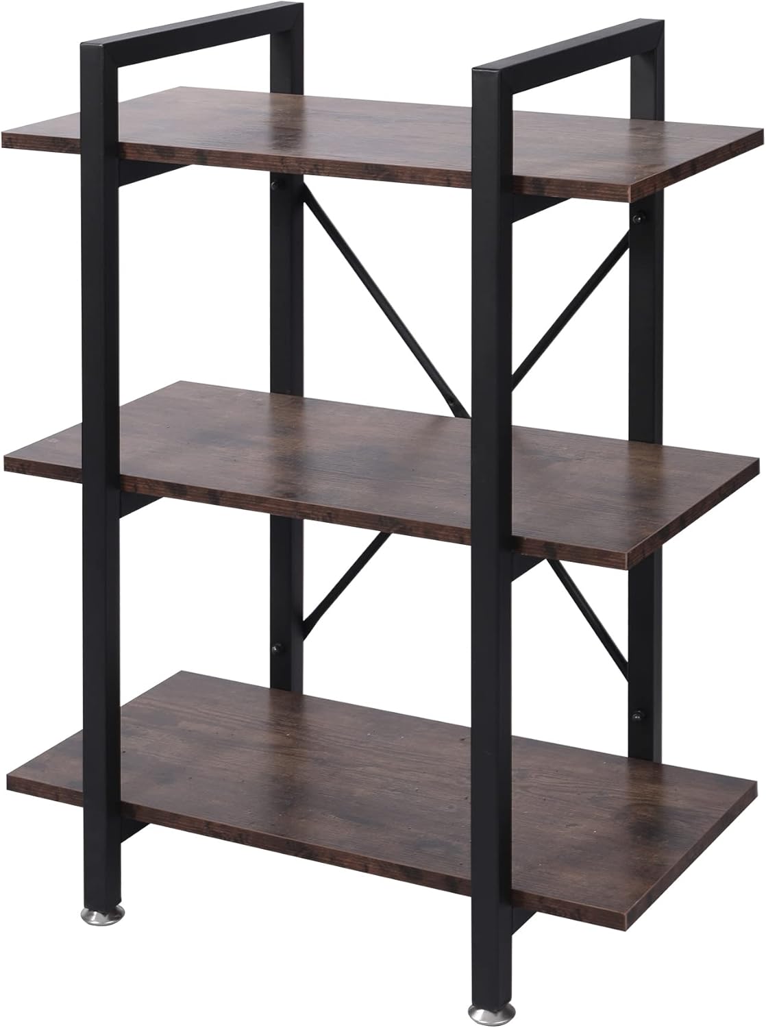 4-Shelf Wood and Metal Bookshelf G2684