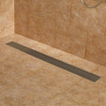 36x22 Brushed Stainless Steel Linear Shower Drain with Flange G57542