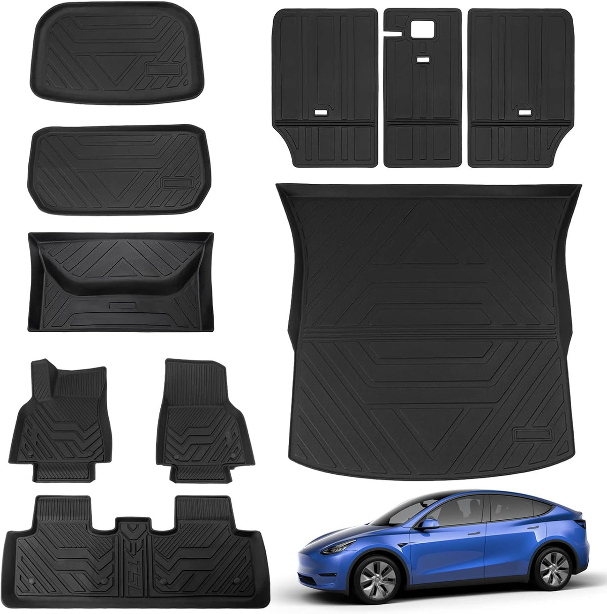 Tesla Model Y Trunk Mat Floor Mats Cargo Liner 5-Seater U275