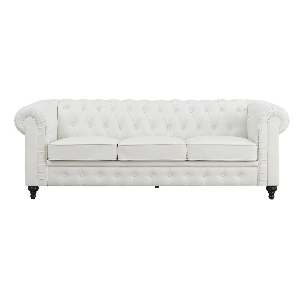 White Tufted Sofa X158975