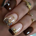 Short Square Press on Nails Set with Stickers U911918