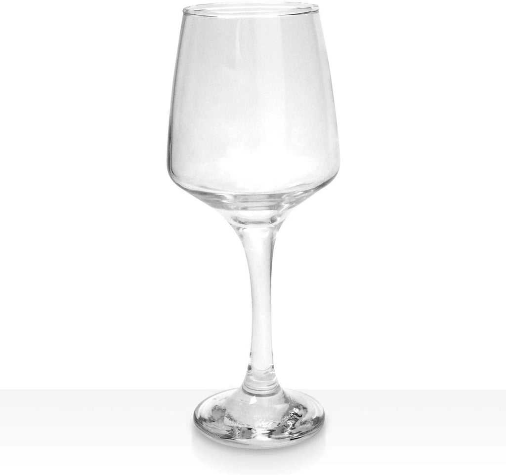 12.75 Ounce Clear Glass Wine Glasses Set of 6 Q6500