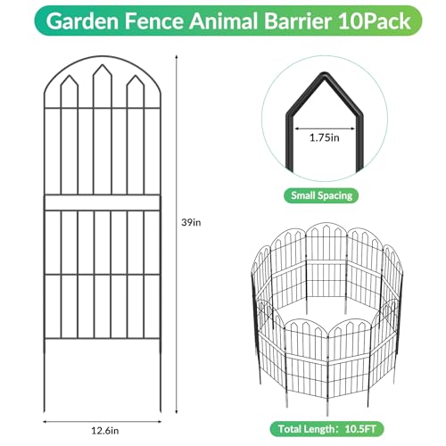 Decorative Rustproof Wire Garden Fence Panels 10 Pack A612