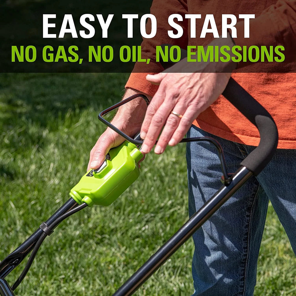 48V 17 Battery-Powered Push Lawn Mower with 2 x 24V 4Ah Batteries G781672