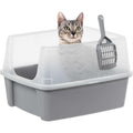 Open Top Cat Litter Box with Shield and Scoop Q1784