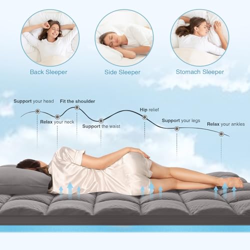 King Size 4 Inch Memory Foam Mattress Topper J395