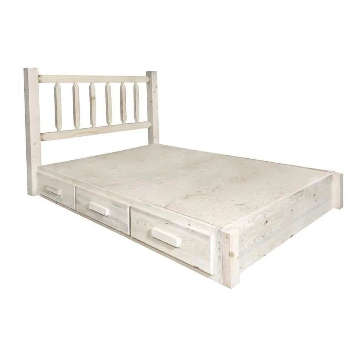 Full Platform Bed with Storage D21658