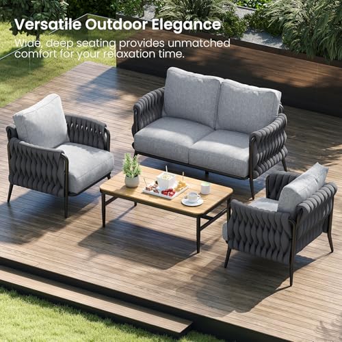 6-Piece Outdoor Patio Furniture Set with Coffee Table Q432592