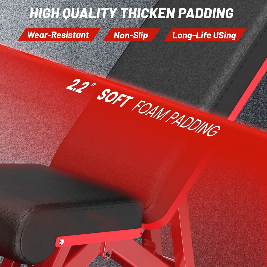 Adjustable Weight Bench with Extended Backrest 660 lbs Capacity V604897