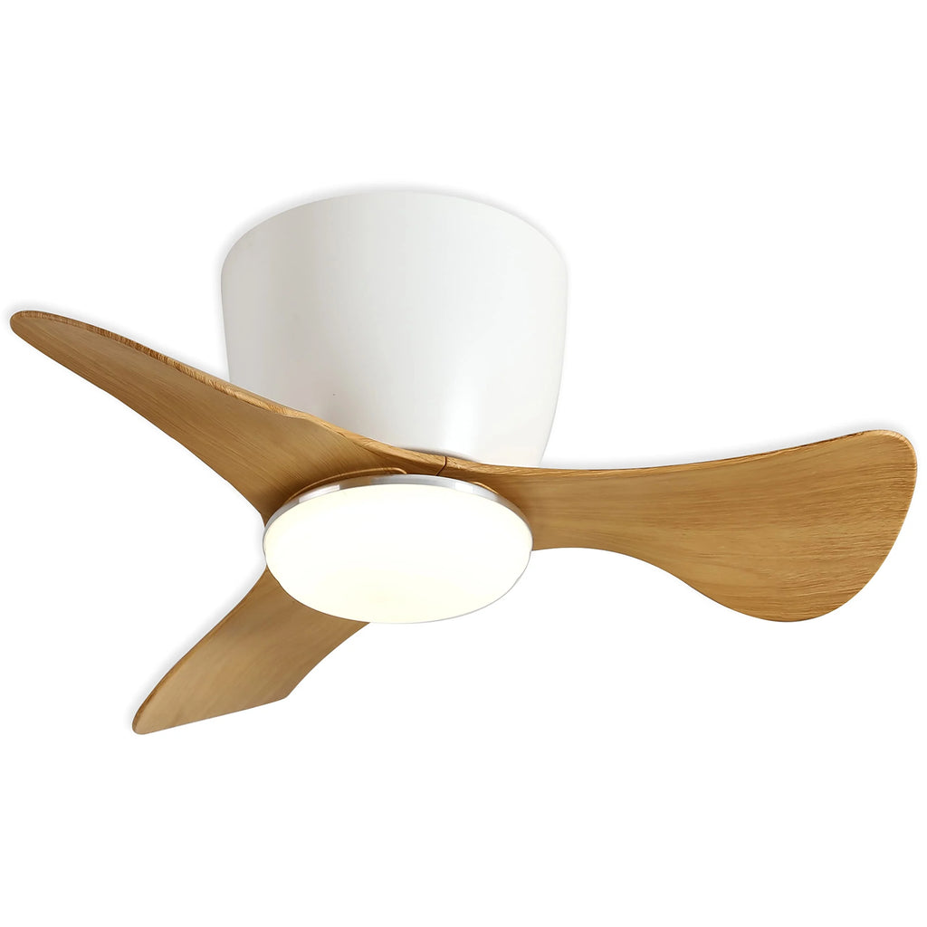 White 22 Inch 3 Reversible Blades Ceiling Fan with Lights M3339