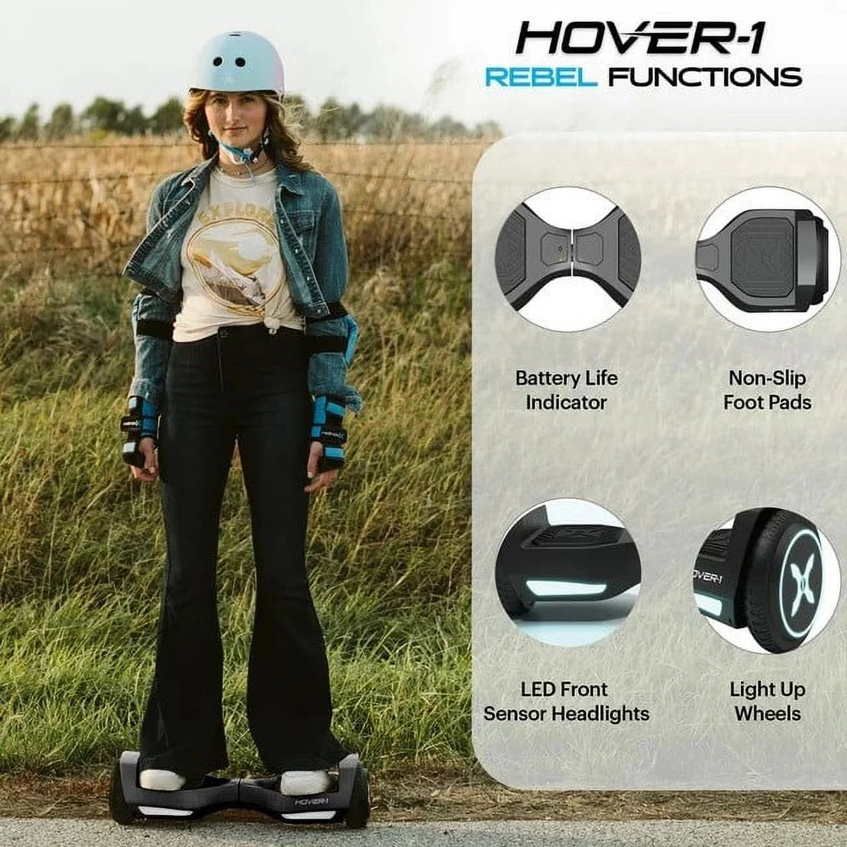Hoverboard with LED Headlights M333