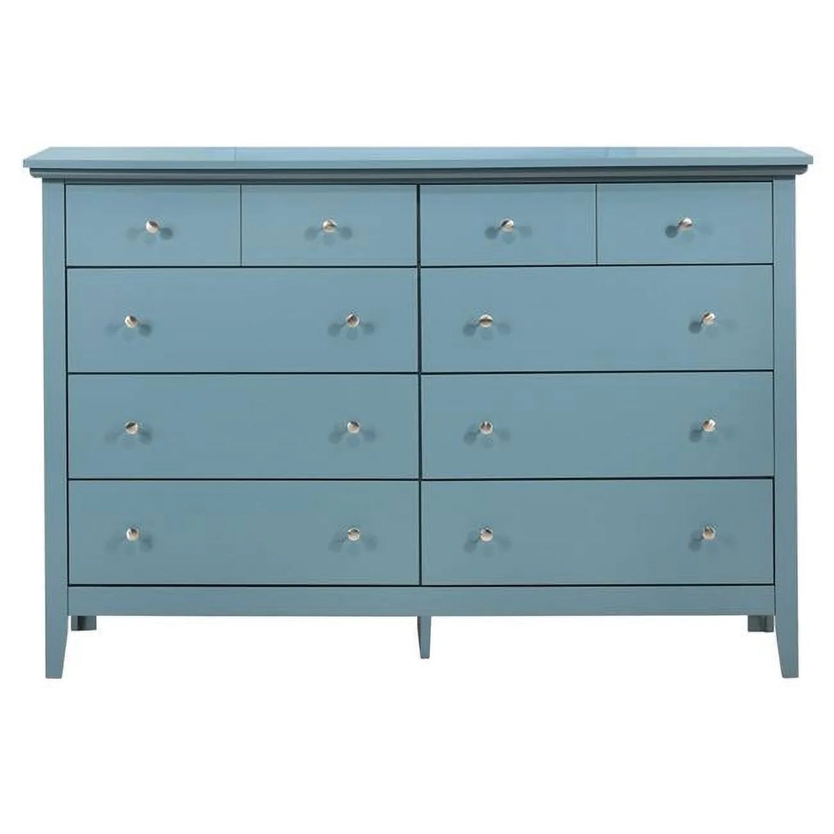Teal 10-Drawer Double Dresser Y605