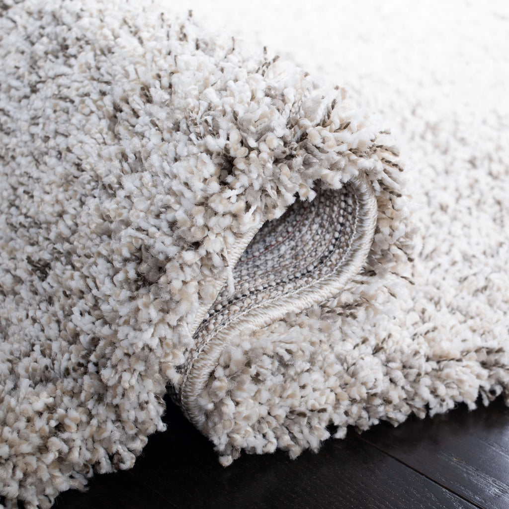 Ivory Grey Striped Shag Area Rug 10' x 14' T356969