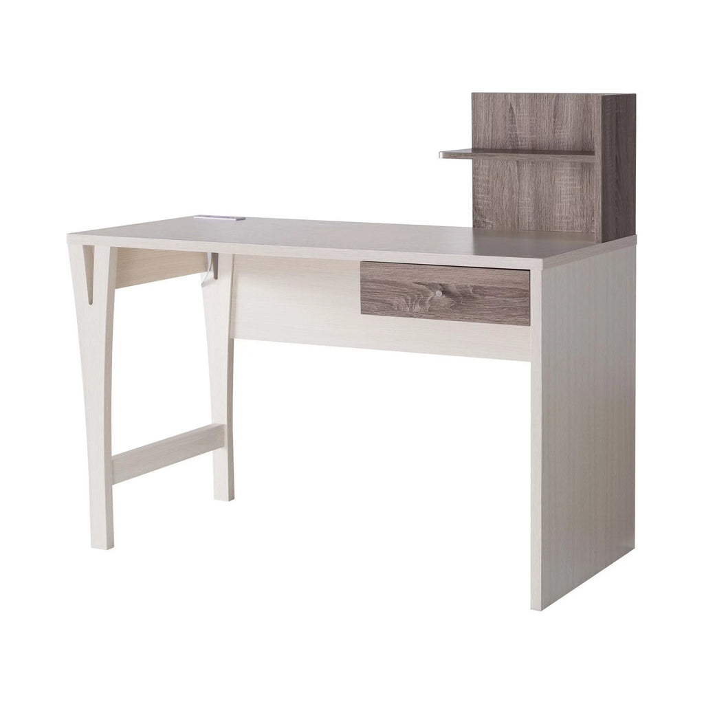 Wooden Desk with 1 Drawer and Side Shelf T783