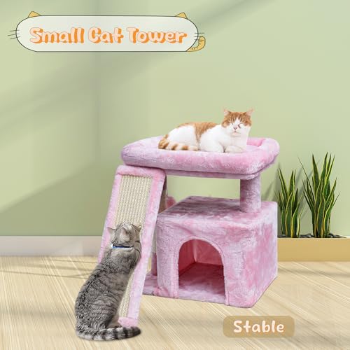 Light Grey Cat Tree with Scratching Post and Perch P953624