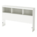 White Full Bookcase Headboard N927