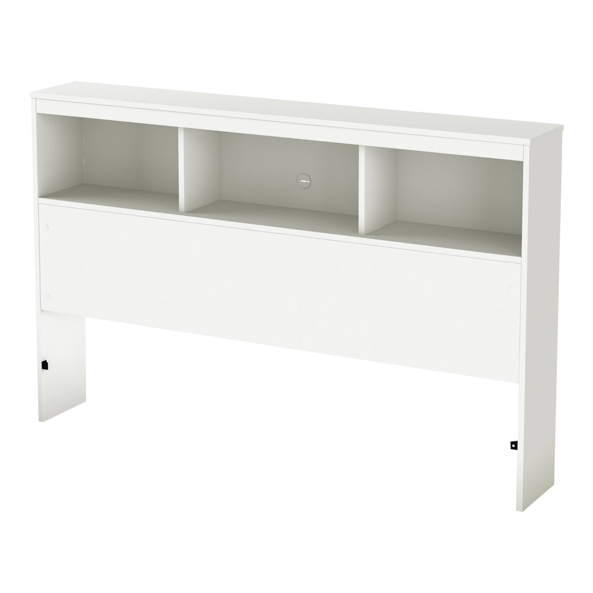 White Full Bookcase Headboard N927