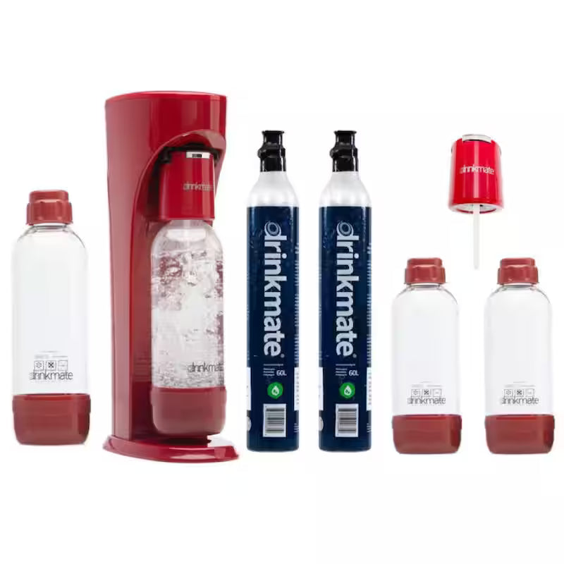 Sparkling Water and Soda Maker Party Pack with 2 60L CO2 Cartridges W466205