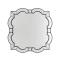 Scalloped Design Wall Mirror 2.5' Clear and Black V469286