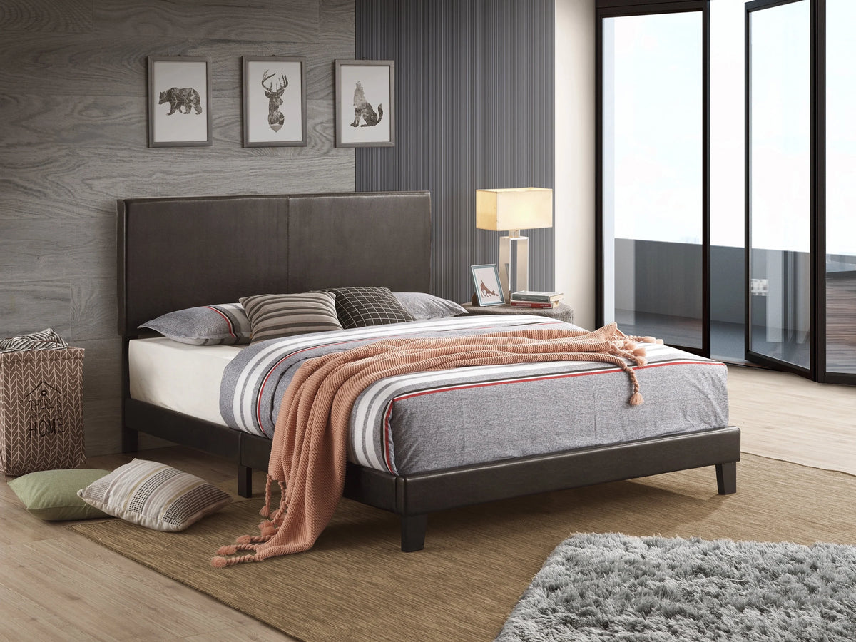 Black Queen Platform Bed L8248