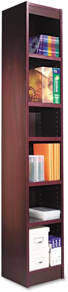 Narrow Profile Six-Shelf Wood Veneer Bookcase I612