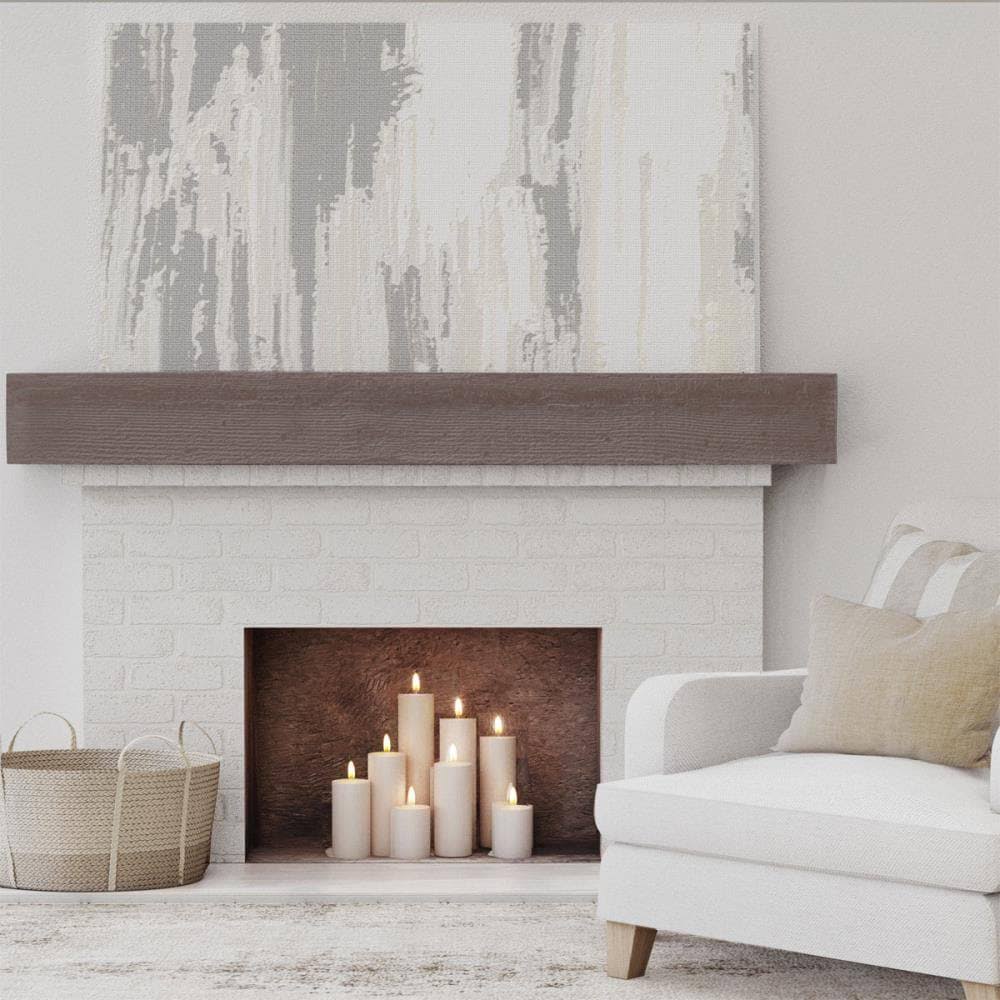 Rough Sawn Faux Wood Fireplace Mantel T79066
