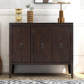 Antique Gray Wooden Storage Cabinet with Adjustable Shelf N498226