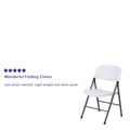 6pk 330 lb. Capacity White Plastic Folding Chair R154693