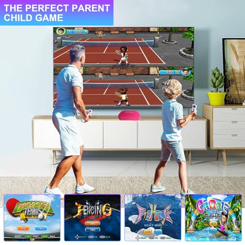 Grey TV Game Console with 2.4G Wireless Gamepad E637203