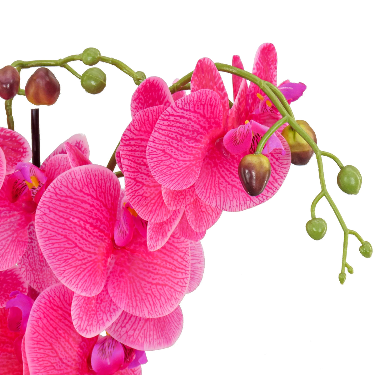 21" Purple Orchid Flower in Wood Box U87545