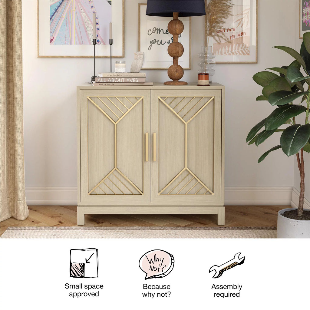 Pale Oak Accent Cabinet S159