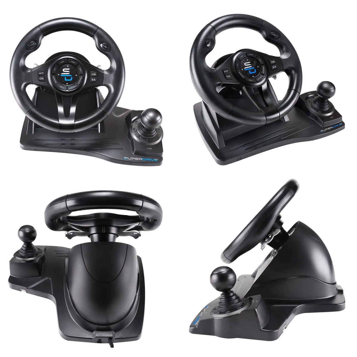 Racing Steering Wheel with Pedals L1686