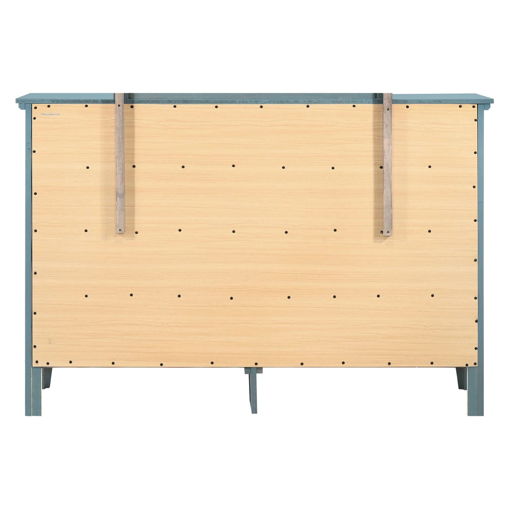 Teal 10-Drawer Double Dresser Y605
