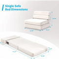 Beige Convertible Sofa Bed M735586
